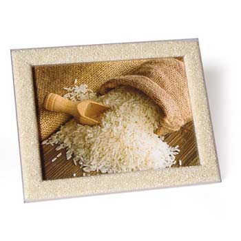 Fantasierahmen gefüllt mit Reis, für Foto 18 x 24 cm